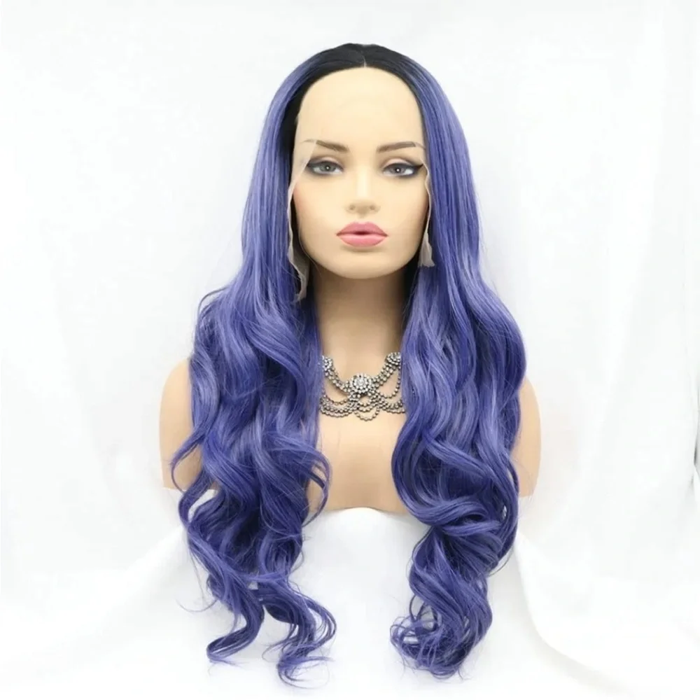 BLUE BODY WAVY Beautiful Lace Front Wig NEW